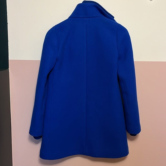 J.Crew Coat Italian Wool Cocoon Royal Blue Jacket Winter Sz 00 high quality - Picture 7 of 11